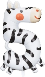 Folieballon tallet 5 – zebra 42 × 81 cm