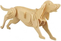 Woodcraft træ 3D-puslespil hund