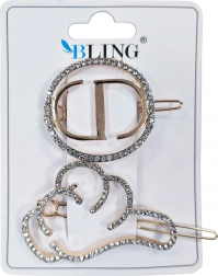 Hårnåle, hårnåle BLING 2 stk. - guld, type IV