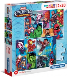 Puslespil Clementoni Marvel Superhelte 2x20 brikker