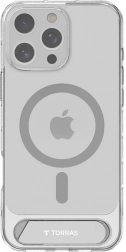 Gennemsigtigt magnetisk etui TORRAS Pstand med kickstand til iPhone 16 Pro Max