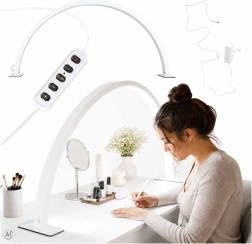 Skyggefri kosmetisk LED-bordlampe til manicure – bue, hvid