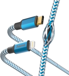 Opladningskabel 1,5 m USB-C Lightning blå