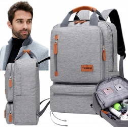 Studenter skolesæk lys grå