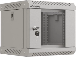 Væghængt 10-tommers rackskab 4U 300x300 grå