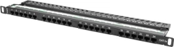 Patchpanel 24 porte 0,5U Cat.5e sort