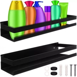 Sort badeværelseshylde RUHHY 50 cm