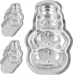 Sæt stålforme til småkager – snemand, 20 stk.