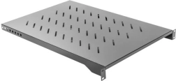 Hylde til 19" skabe 1U, 1000 mm, 483 × 750 mm, sort