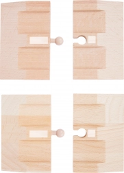 Small foot træramper til racerbane, 4 stk.