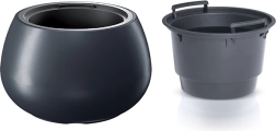 Blomsterkrukke med indsats HEOS 37 cm – antracit