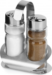 Salt- og pebersæt med holder, 3-delt sæt ORION