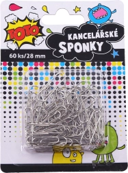 Kontorclips farverige 28 mm
