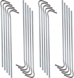 Stålpløkker til telte 18 cm, sæt med 20 stk.