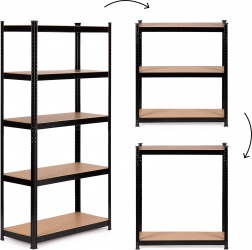 Metalreol med 5 hylder til garage og kælder