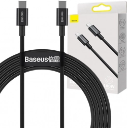 Kabel BASEUS Superior USB‑C til USB‑C 100 W, 2 m, sort