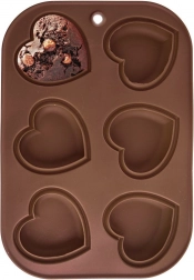 Silikoneform til hjerte-muffins, 6 stk – ORION