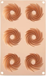 Silikoneform til muffins og mini-kager med skorsten, beige 28 × 17 × 3 cm