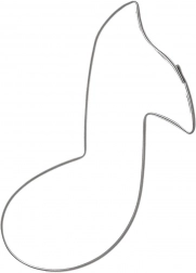 Rustfrit stål udstiksform til småkager node 7 cm