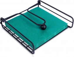 Metallist servietstander med trykarm 19 × 19,5 cm – sort