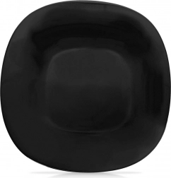 Glas desserttallerken LUNA 20,5 × 20,5 cm sort