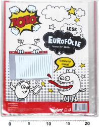 Gennemsigtig A4-indstiksmappe med farvet ophæng