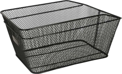 Sort cykelkurv til bagagebærer i metal 25 kg