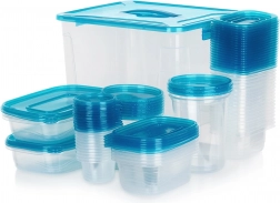 Sæt plastikkasser til mad med låg 50 stk