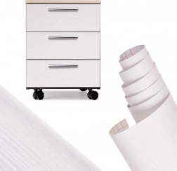 Selvklæbende dekorationsfolie eg hvid 1,22 × 50 m