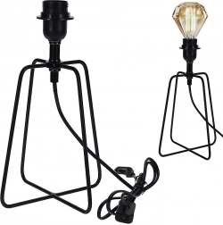Metallisk bordlampe, sort, 31 cm