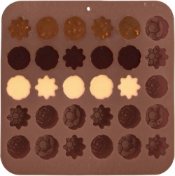 Silikoneform til fyldte chokolader Sillinie, 30 blomsterforme