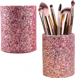 Brokade rosa bæger til pensler og kosmetiske tilbehør