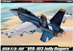 Plastikmodel af fly F/A‑18F USN VF‑103 JOLLY ROGERS 1:72