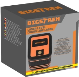 BIGSTREN krydslaser med grøn stråle og etui