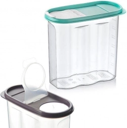 Beholder til tørvarer med dispenser og målebæger 1,7 l