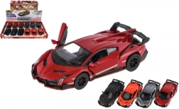 Model bil Lamborghini Veneno metal/plast 13 cm med trækfunktionen