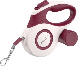 Rojeco automatisk hundesnor 5 m rød