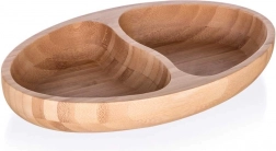 Delt bambustallerken BRILLANTE Bambus 24 x 13,5 x 4 cm