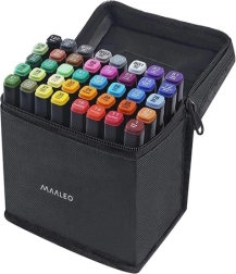 Dobbeltspidsede markere – sæt med 40 stk i etui