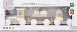 Træstablende tog puslespil 41 cm