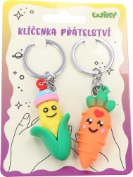 Venskabsnøgleringe med grøntsagsmotiv, 2 stk