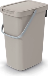 Affaldsspand Systema Q Collect med låg, 12 l, lysebrun