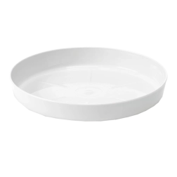 Plastisk underskål til urtepotte 28 cm hvid LAMELA