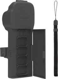 Beskyttende etui Sunnylife med rem og halsnor til DJI Osmo Pocket 3 – grå