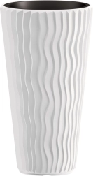 Blomsterkrukke Prosperplast Sandy Slim hvid 30 cm