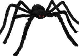 Ruhhy fluffy halloween-edderkop dekoration 50 cm - 1 stk.