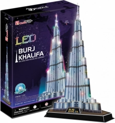 Lysende 3D-puslespil Burj Khalifa 136 brikker
