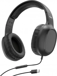 hama fun c kablede on-ear hovedtelefoner med mikrofon, sort