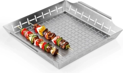 Perforeret grillkurv Vilde i rustfrit stål 34,5 × 30 × 5 cm