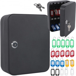 Metallisk låsbar nøgletavle til 48 nøgler, vægmonteret